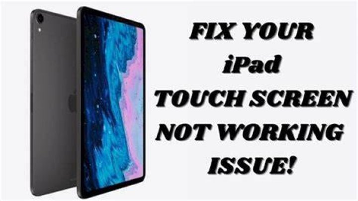 Why is my touch screen not working on my iPad?